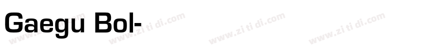 Gaegu Bol字体转换